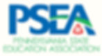 PSEA logo in blue above Pennsylvania State Education Association in green